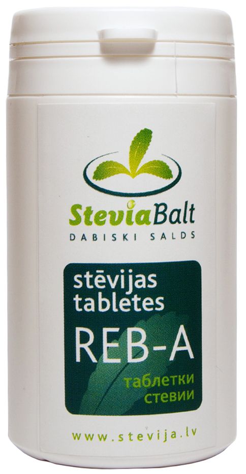Steviolio glikozido pagrindu sudarytas saldiklis, tabletės REB-A STEVIABALT