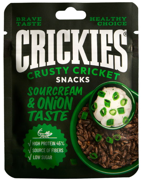 Сушеные сверчки CRICKIES, сливочный и луковый вкус, 15 г
