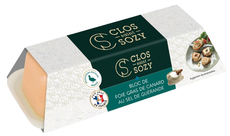 Ančių kepenėlių paštetas FOIE GRAS su druska CLOS SAINT SOZY