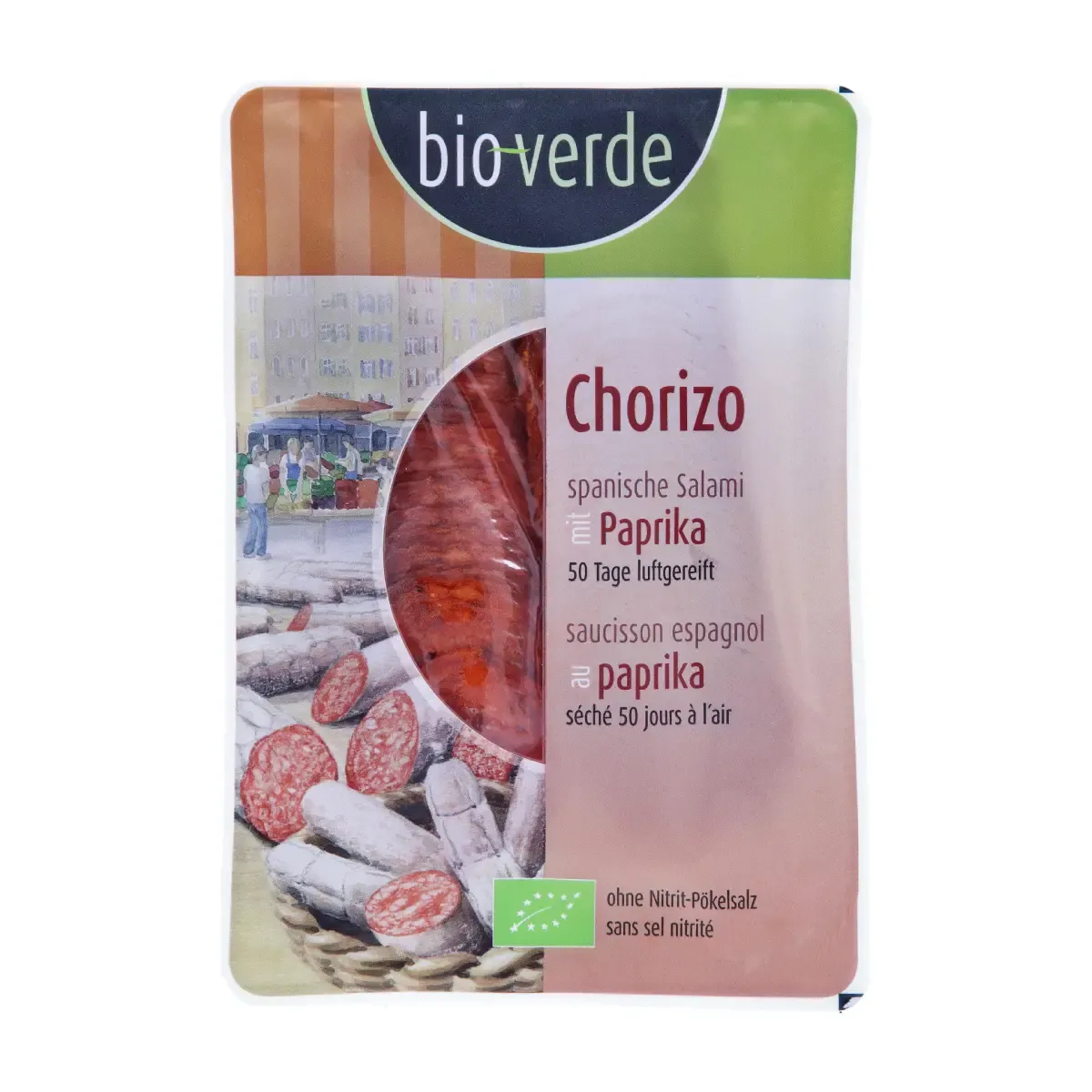 Vytintas Iberijos kiaulienos saliamis CHORIZO su paprika, ekologiškas BIO-VERDE