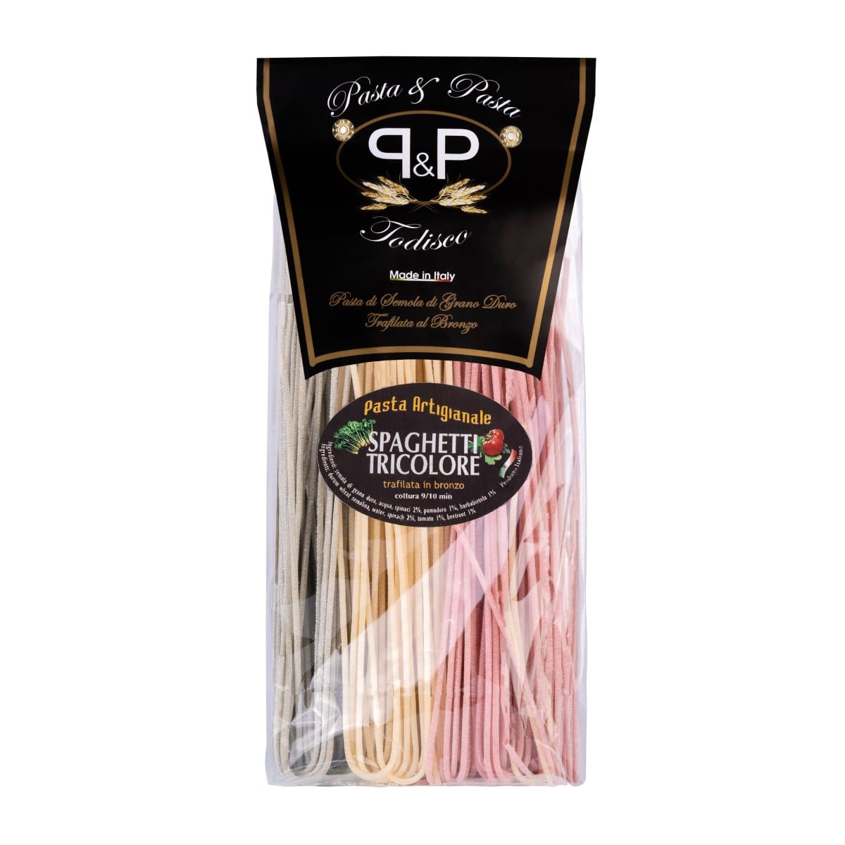 Pasta SPAGHETTI TRICOLORE PASTA&PASTA, 500 g