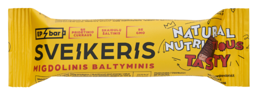 Batonėlis „Sveikeris migdolų baltyminis“ EPBAR, 55 g