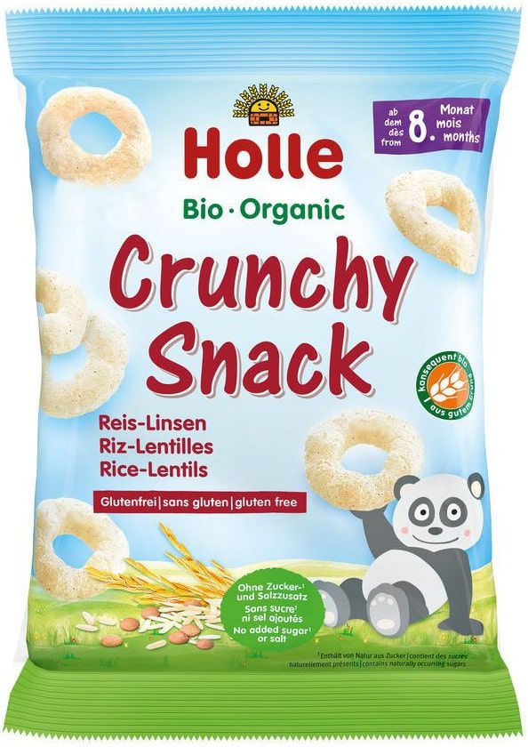 Ryžių ir lęšių traškučiai, kūdikiams nuo 8 mėn., ekologiški HOLLE, 25 g