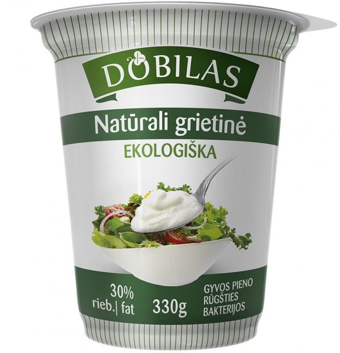 Natural sour cream, 30% fat, organic