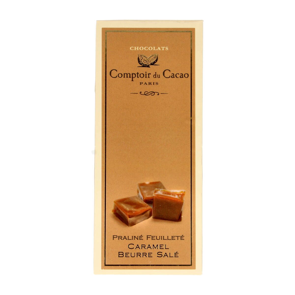 Pieniškas šokoladas su sūrios karamelės įdaru PRALINE CARAMEL BEURRE SALE COMPTOIR DU CACAO