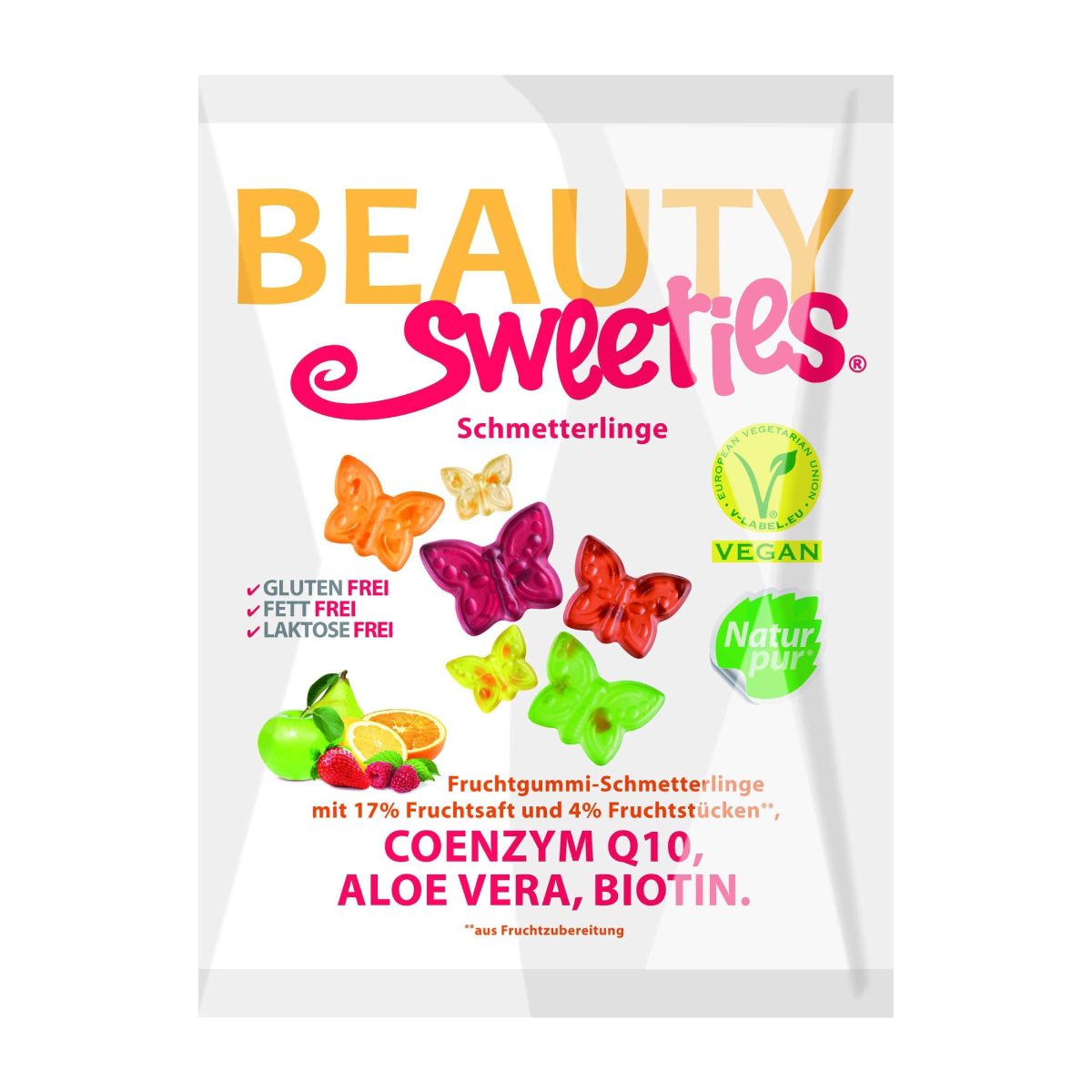 Guminukai DRUGELIAI su Q10, alaviju ir biotinu BEAUTY SWEETIES