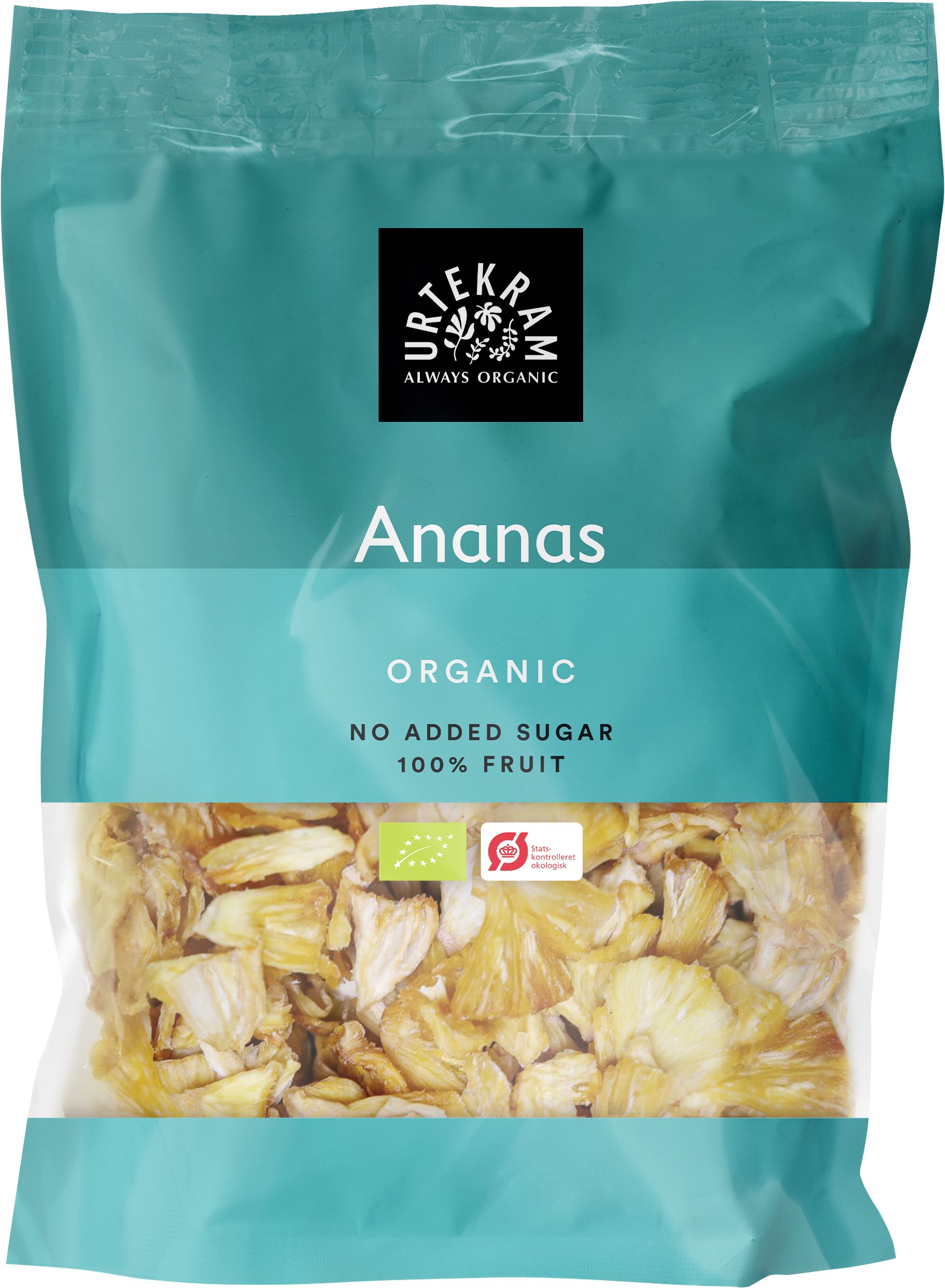 Džiovinti ananasai, ekologiški URTEKRAM, 70 g