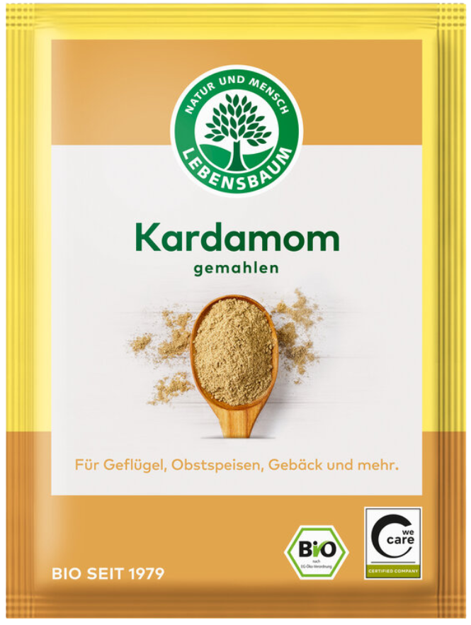 Kardamonas, maltas, ekologiškas LEBENSBAUM, 10 g