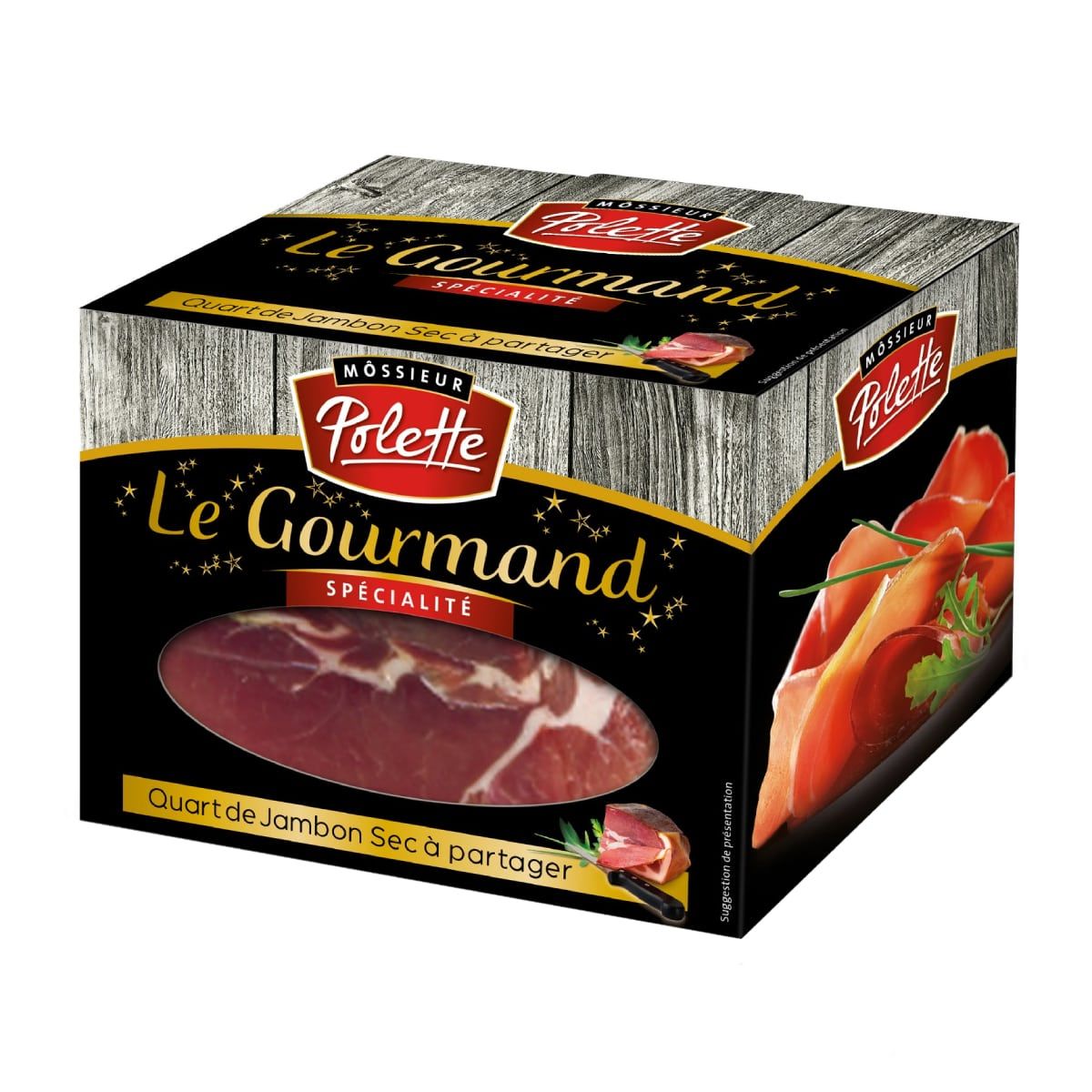 Vytintas kiaulienos kumpis JAMBON SEC LE GOURMAND MOSSIEUR POLETTE
