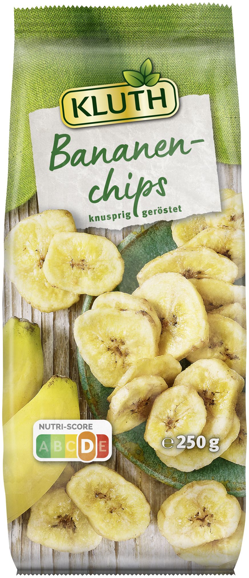 Traškios džiovintų bananų riekelės KLUTH