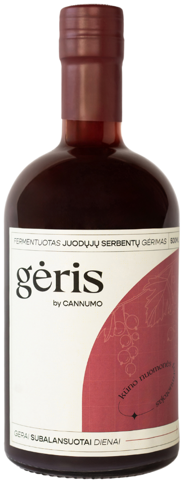 Gėris - fermentuotas juodųjų serbentų gėrimas CANNUMO, 500 ml