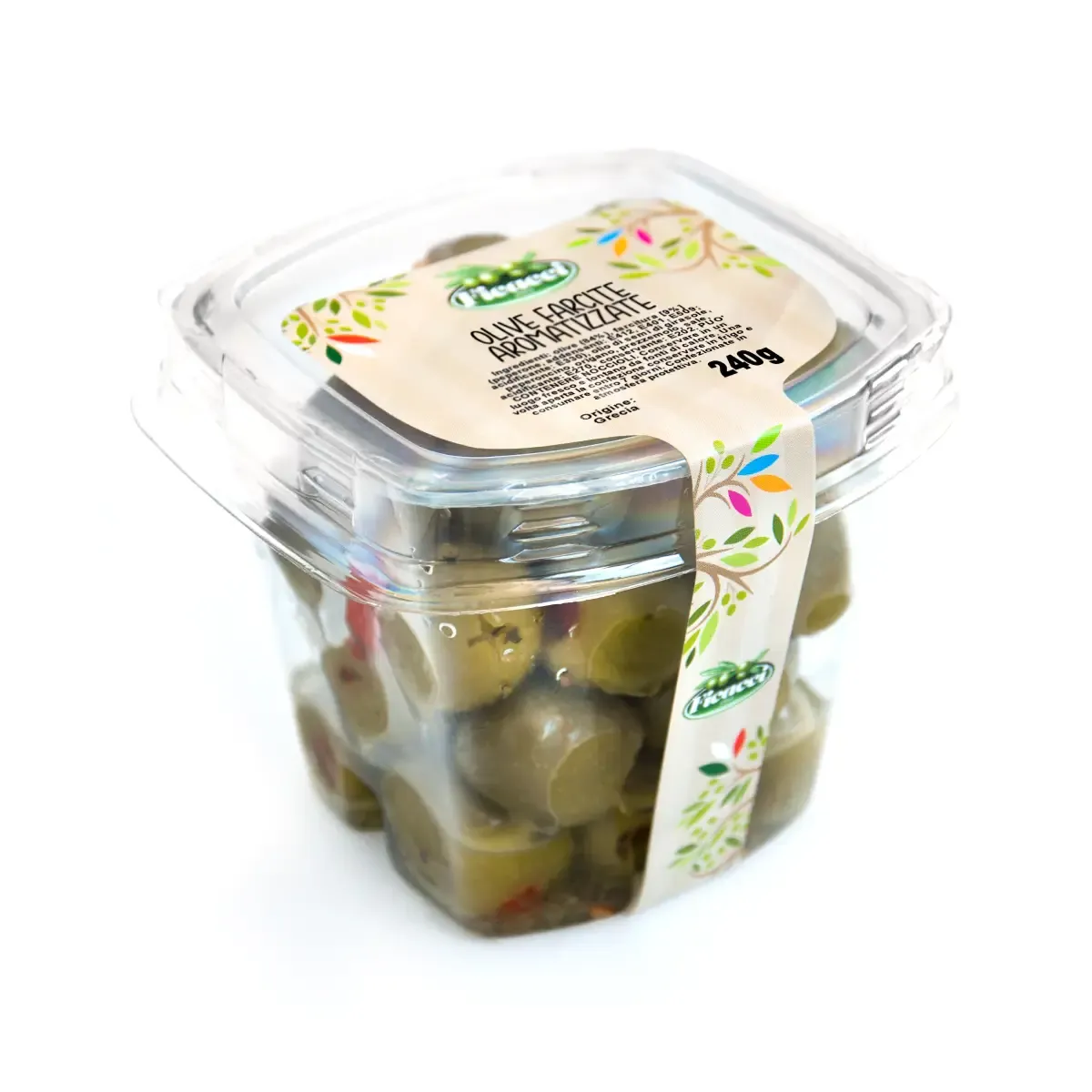 Alyvuogės įdarytos paprikomis FARCITE AROMATIZZATE FICACCI