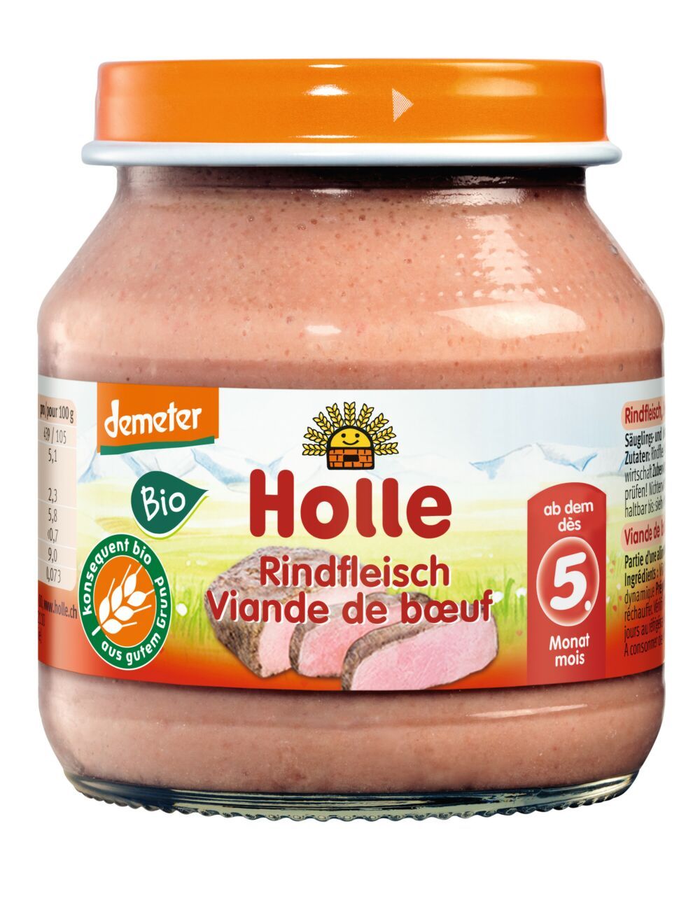 Jautienos tyrelė kūdikiams nuo 4 mėn., biodinaminė HOLLE, 125 g