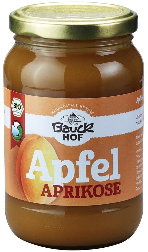 Obuolių ir abrikosų tyrė, ekologiška BAUCK MÜHLE, 360 g