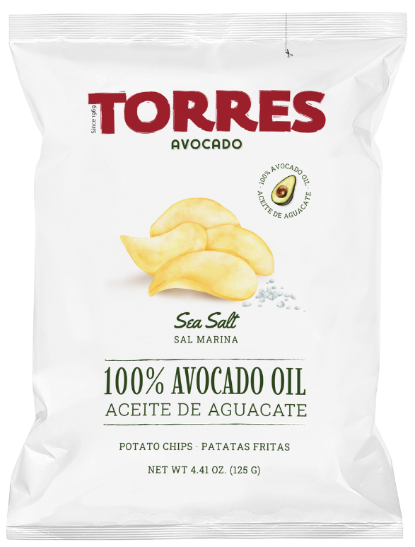 Bulvių traškučiai su avokadų aliejumi SEA SALT TORRES, 125 g