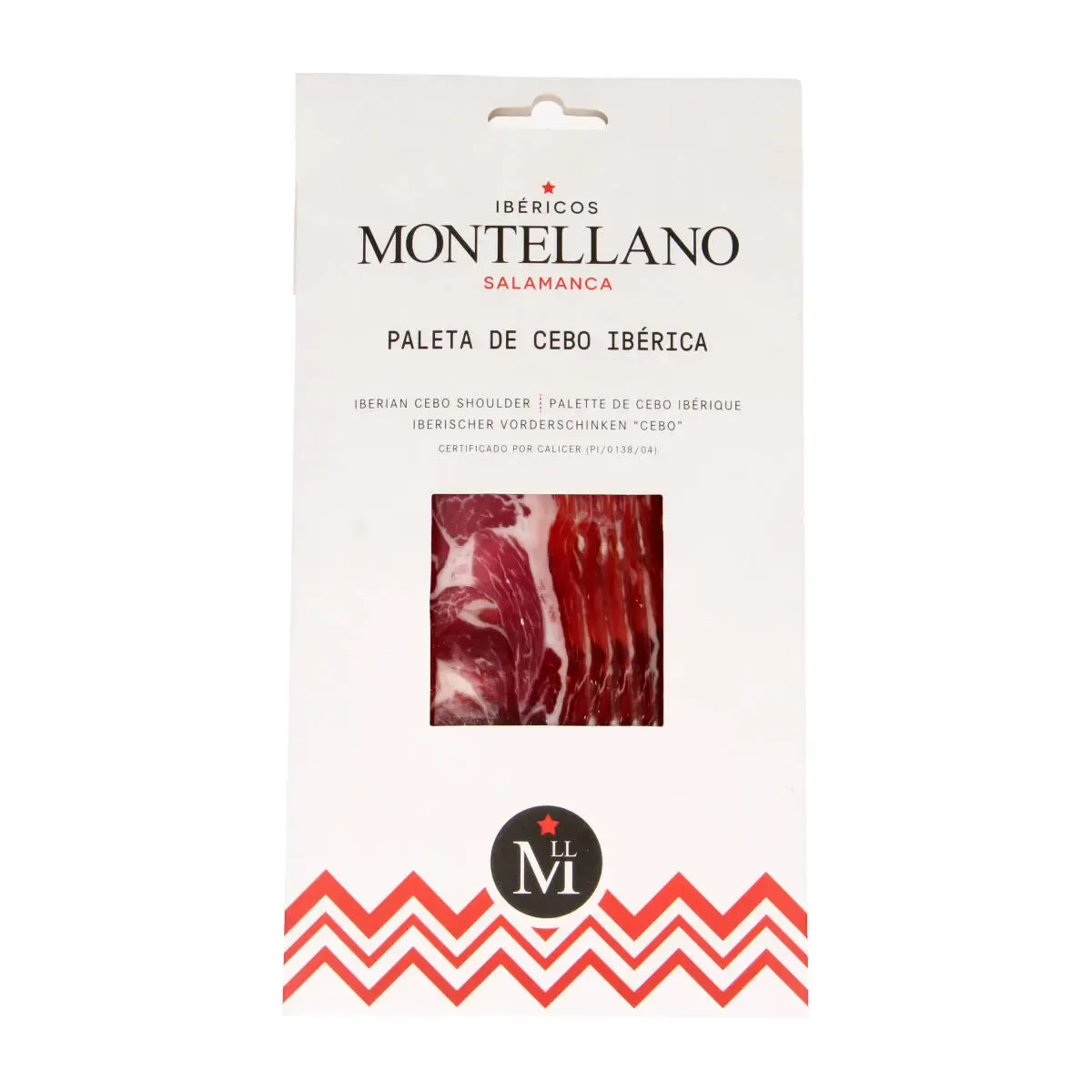Vytinta kiaulienos mentė PALETA IBERICA DE CEBO, pjaustyta IBERICOS MONTELLANO, 100 g
