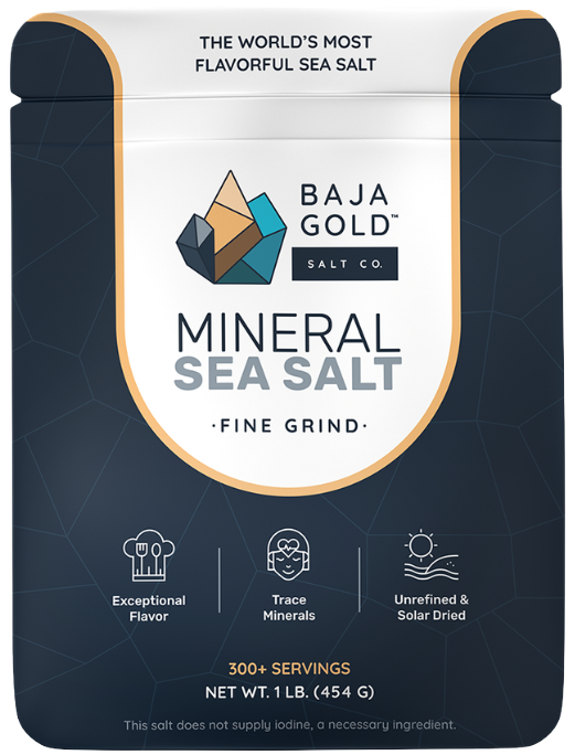 Mineralinė jūros druska, smulki BAJA GOLD, 454 g