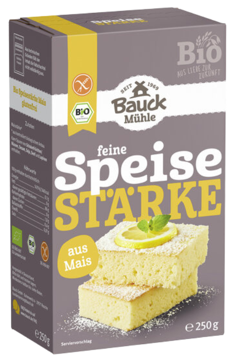 Kukurūzų krakmolas, ekologiškas BAUCK MÜHLE, 250 g