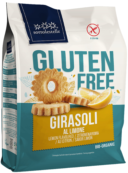 Citrininiai sausainiai GIRASOLI, be glitimo, ekologiški SOTTOLESTELLE, 200 g