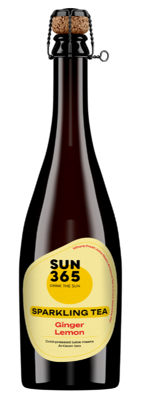 Putojantis arbatos gėrimas CITRINOS IR IMBIERAS SUN365, 750 ml