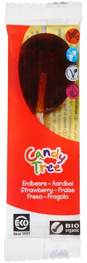 Braškių skonio ledinukas, ekologiškas CANDY TREE, 13 g
