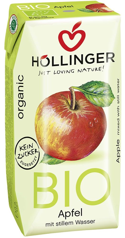 Obuolių sulčių gėrimas, ekologiškas HÖLLINGER, 200 ml