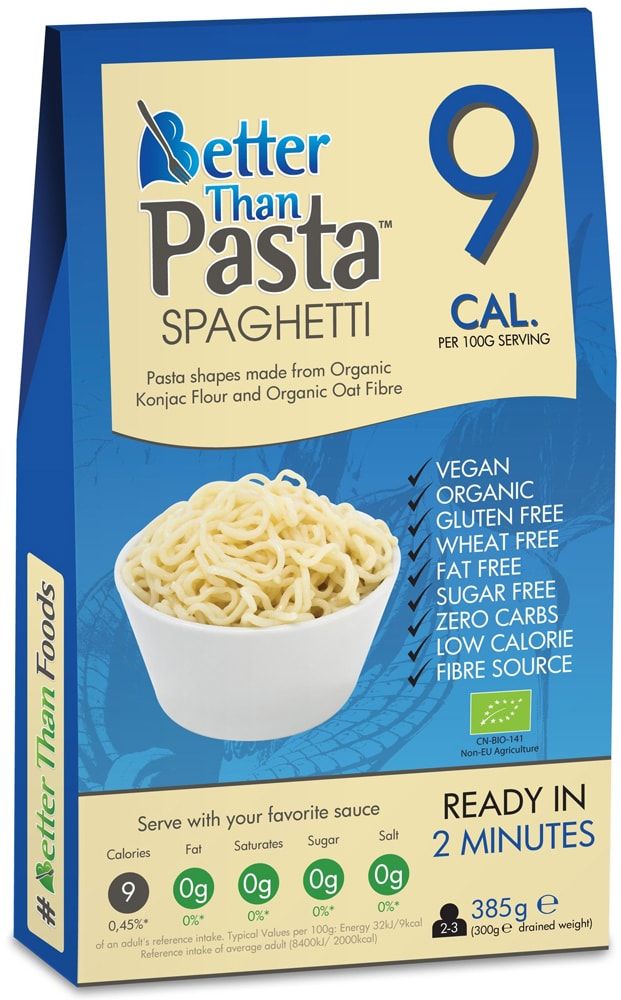Makaronai KONJAC SPAGHETTI, ekologiški BETTER THAN, 385 g
