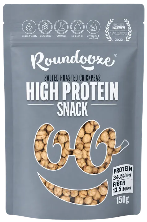 Salted roasted chickpeas ROUNDOOZE, 150 g
