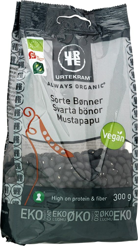 Juodosios pupelės, ekologiškos URTEKRAM, 300 g