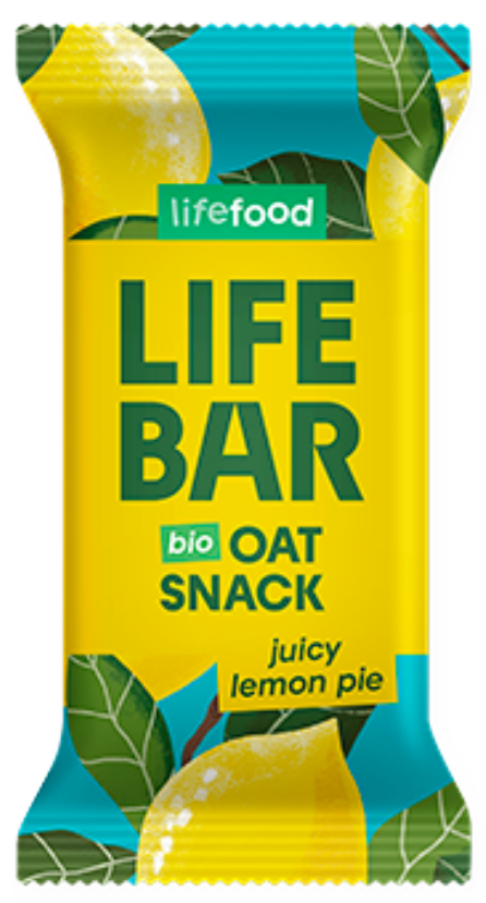 Овсяный батончик с лимонами, органический LIFEFOOD, 40 г