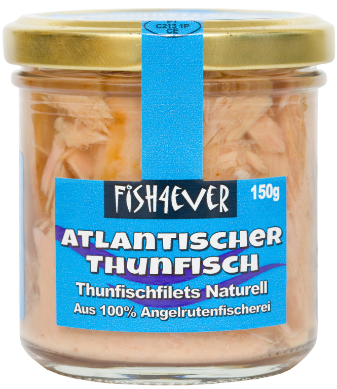 Филе полосатого тунца в собственном соку FISH4EVER, 150 г