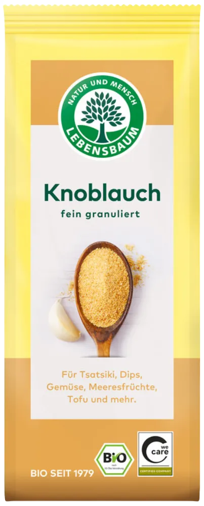 Česnakų granulės, ekologiškos LEBENSBAUM, 70 g