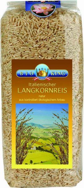 Itališki ilgagrūdžiai rudieji ryžiai, ekologiški BIO KING, 1 kg