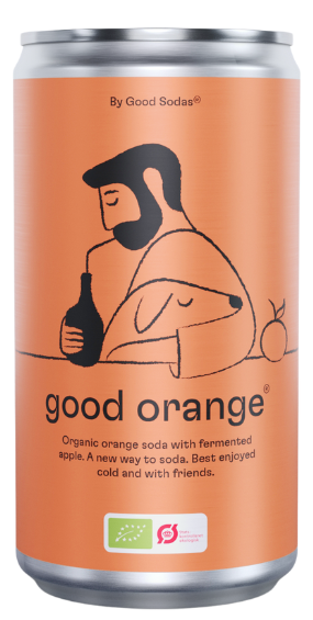 Gazuotas gaivusis gėrimas GOOD ORANGE, ekologiškas GOOD SODAS, 250 ml