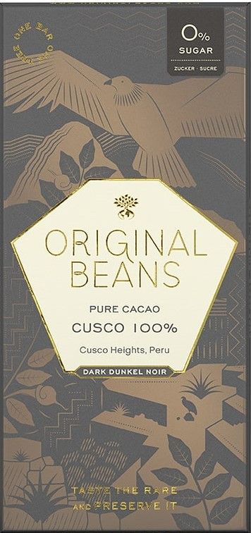 Juodasis šokoladas 100% CUSCO, ekologiškas ORIGINAL BEANS, 70 g