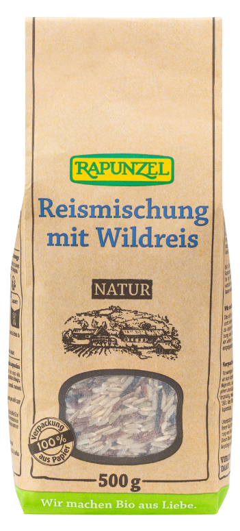 Ryžių mišinys su laukiniais ryžiais, ekologiškas RAPUNZEL, 500 g