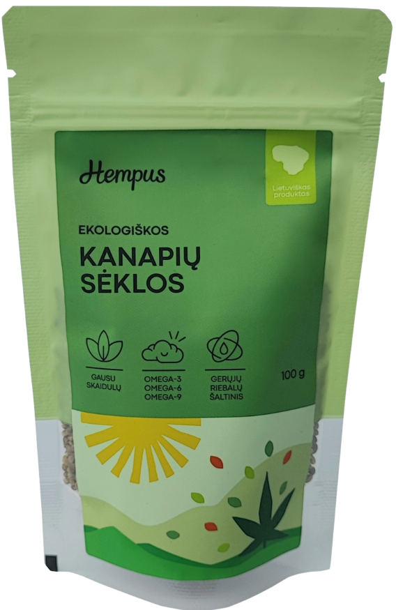 Kanapių sėklos Hempus, ekologiškos, 100 g