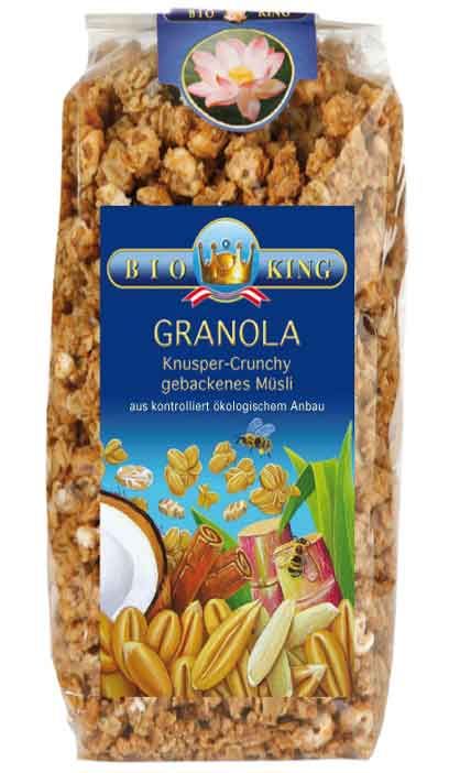 Crispy sweet cereal bars, organic BIO KING, 375 g