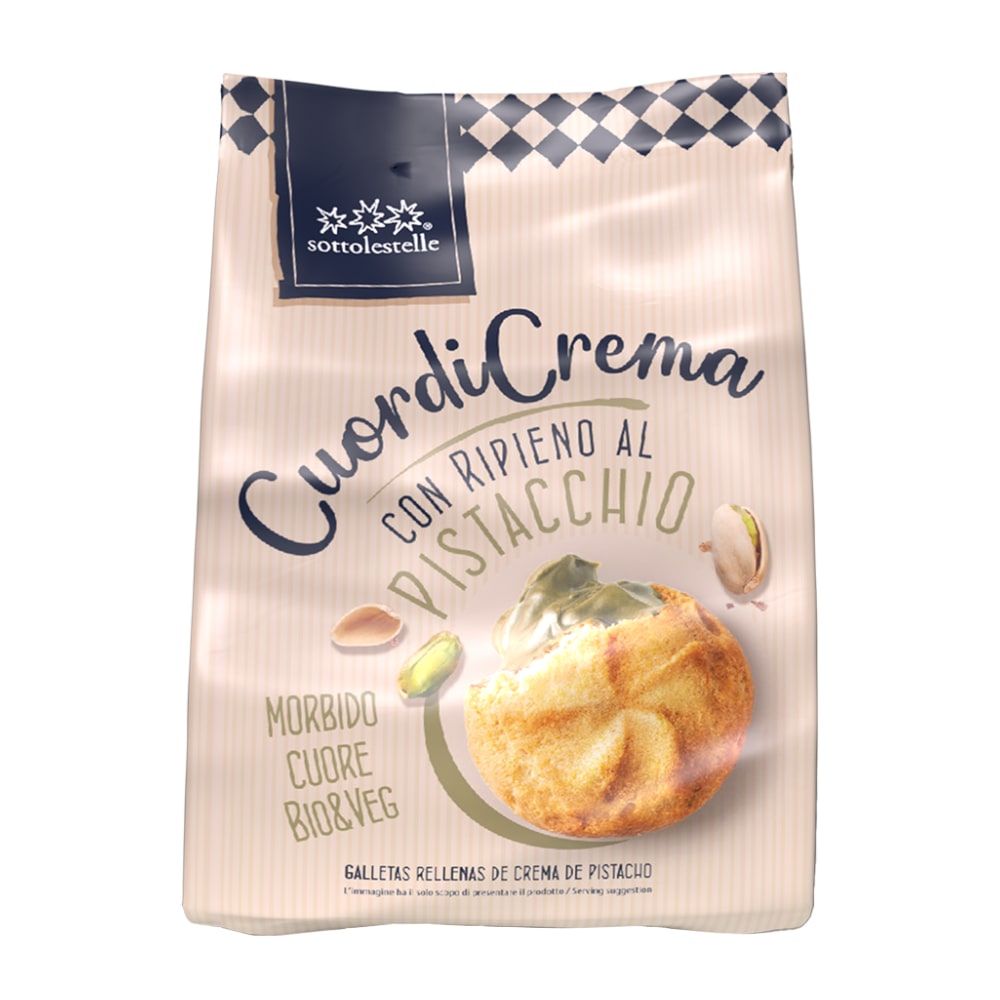 Cookies with pistachio cream CUOR DI CREMA, organic SOTTOLESTELLE