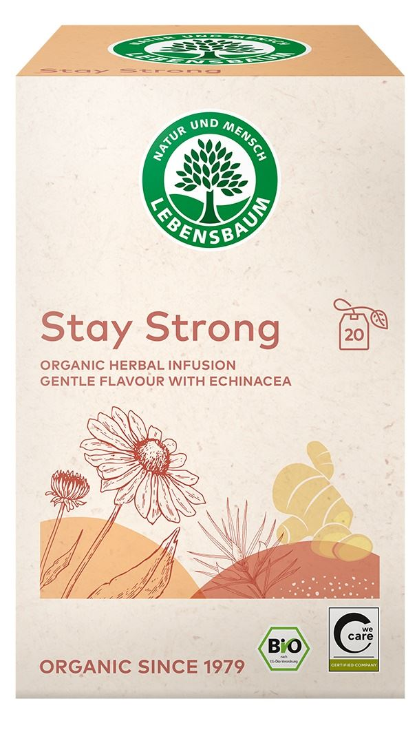 Žolelių arbata STAY STRONG, ekologiška LEBENSBAUM, 20 x 2 g (40 g)