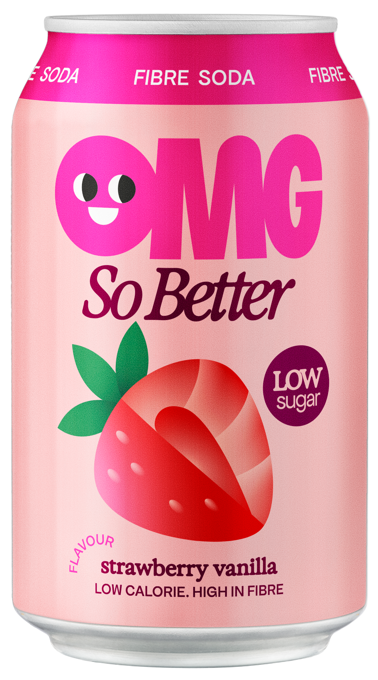 Gazuotas gaivusis gėrimas „Strawberry Vanilla“ OMG, 330 ml