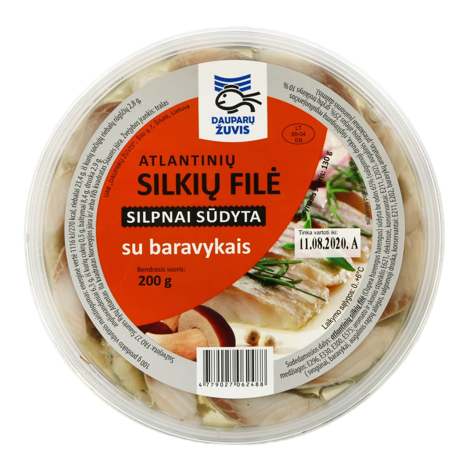 Herring fillet pieces with chanterelles DAUPARŲ, 200 g