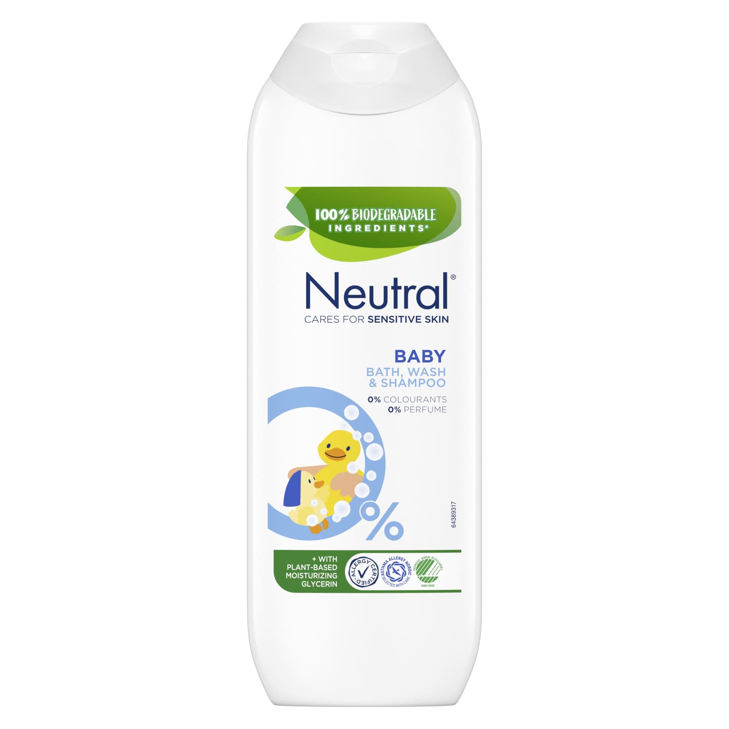 Гель для душа и шампунь NEUTRAL BABY, 250 ml