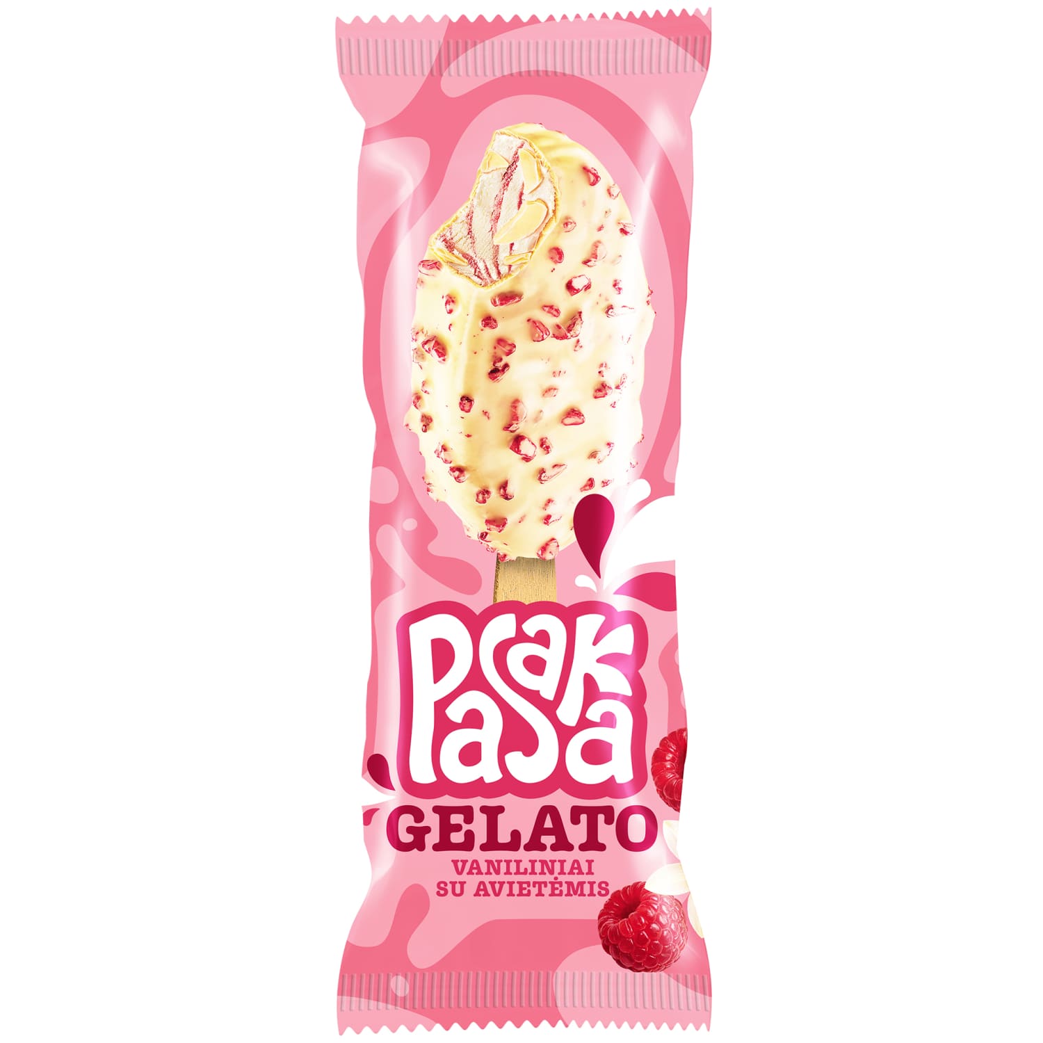Eating vanilla ice cream PASAKA GELATO, 102 ml / 82 g