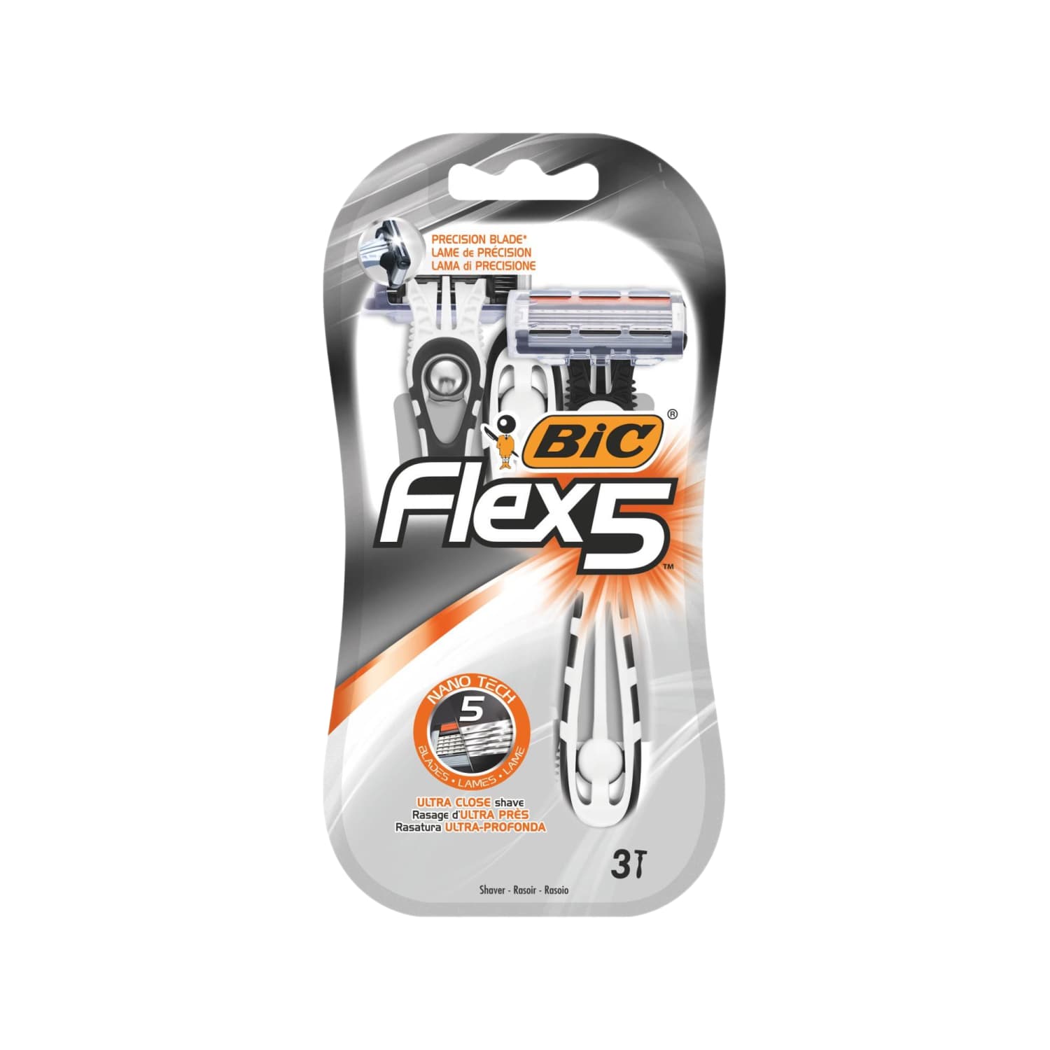 Одноразовые бритвы для мужчин BIC FLEX5, 3 шт.