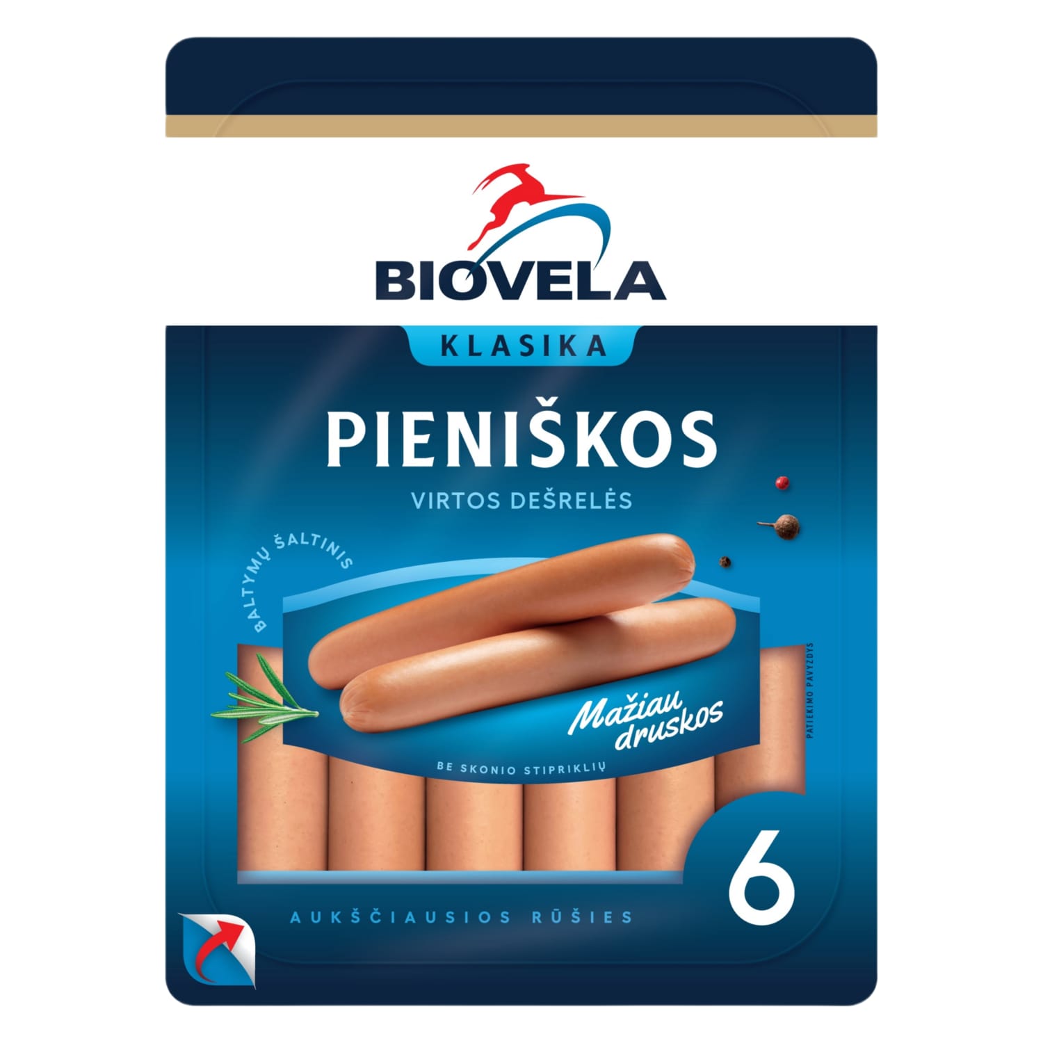 Boiled milk BIOVELA sausages, a.r., 260 g