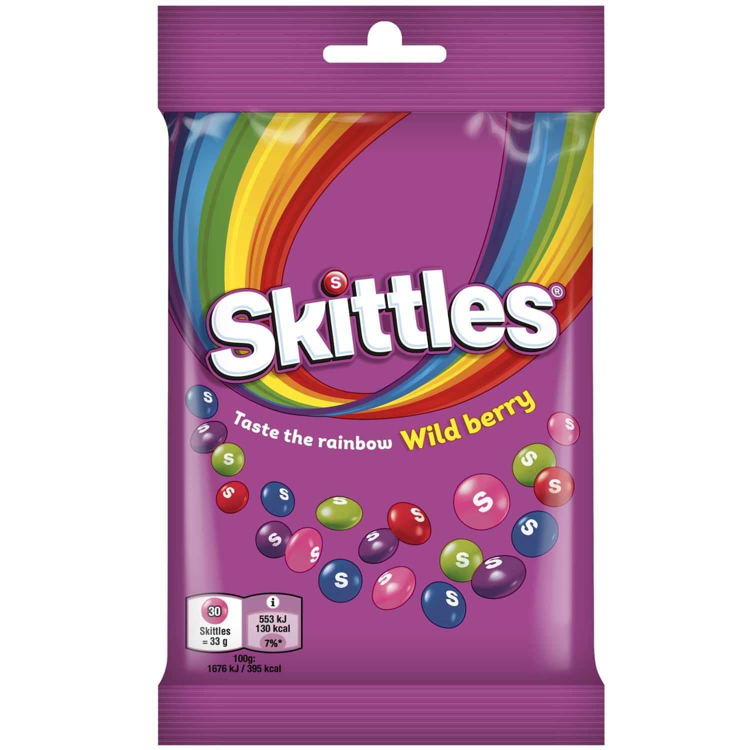 Berry flavor candies SKITTLES WILDBERRY, 95 g