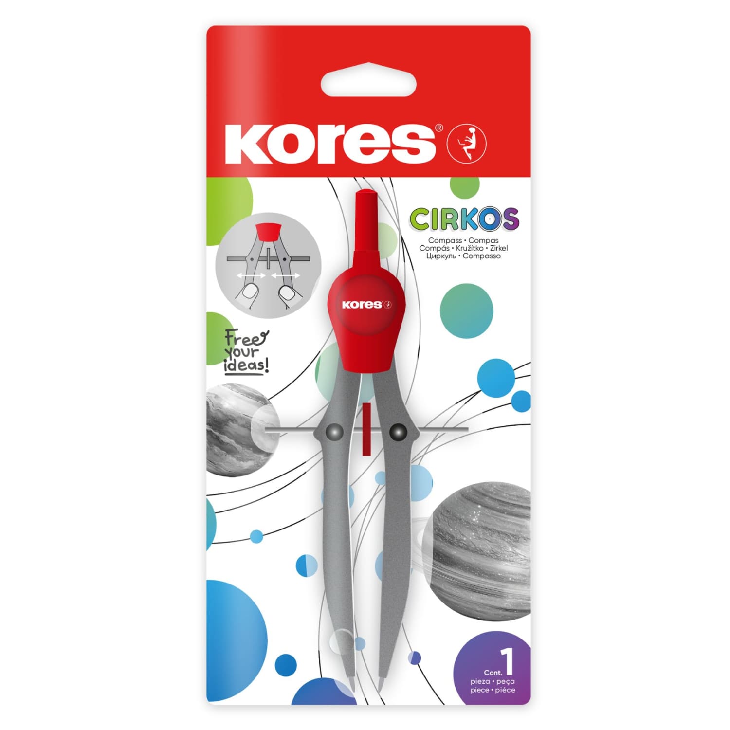 Skriestuvas KORES CIRKOS, plastikinis, 1 vnt.