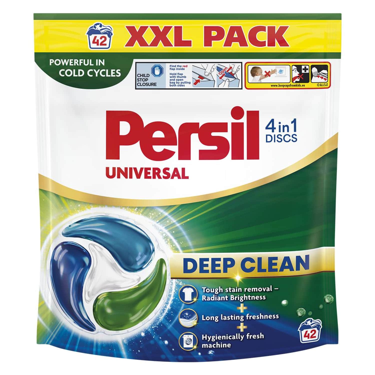 Skalbimo kaps. PERSIL DISCS UNIVERSAL, 42 sk.