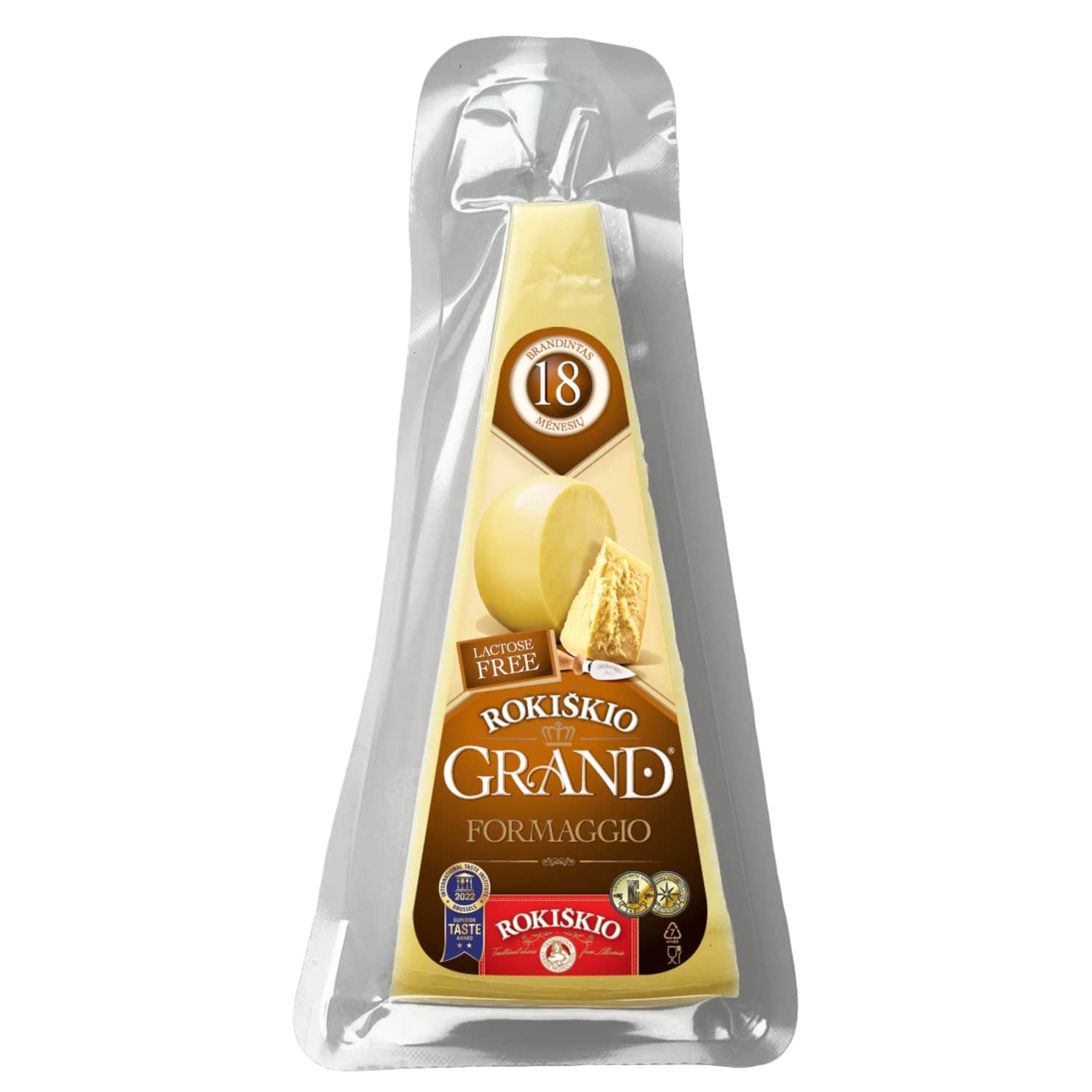 Твердый сыр ROKIŠKIO GRAND, 37%, 18 месяцев, 180 г